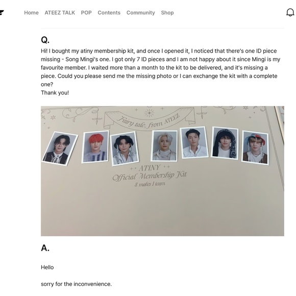 ATEEZ ATINY 4th Membership Kit (2023) – Official - Picture 13 of 14